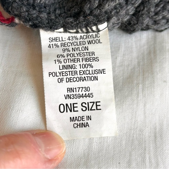 Knit Wool Blend Stripe Tassel Winter Hat - Picture 8 of 10